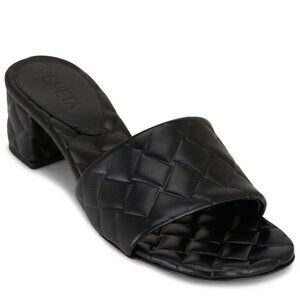 Bottega Veneta Amy Quilted Padded Leather Heels Mule Slide Sandals Shoes